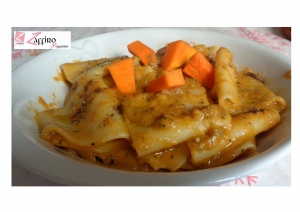 Paccheri con crema di zucca e gorgonzola