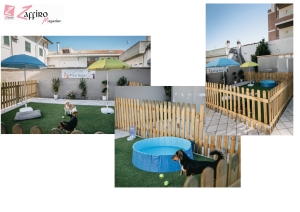 Pineto (TE), parrucchiere attrezza zona comfort per i pet dei clienti