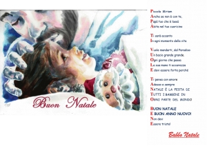 il biglietto e la poesia "firmata" da Babbo Natale
