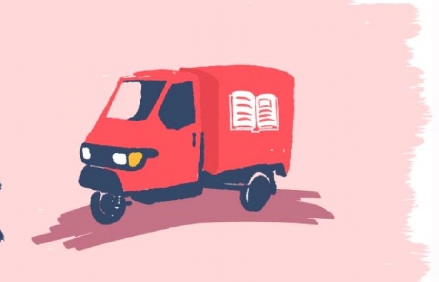 Libri. Apebook, 200 tessere alla Magliana di Roma per la biblioteca a 3 ruote.
