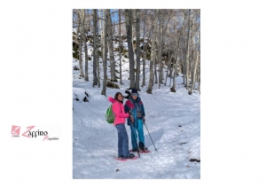 Abruzzo, ciaspolata sull'Anello del Voltigno.
