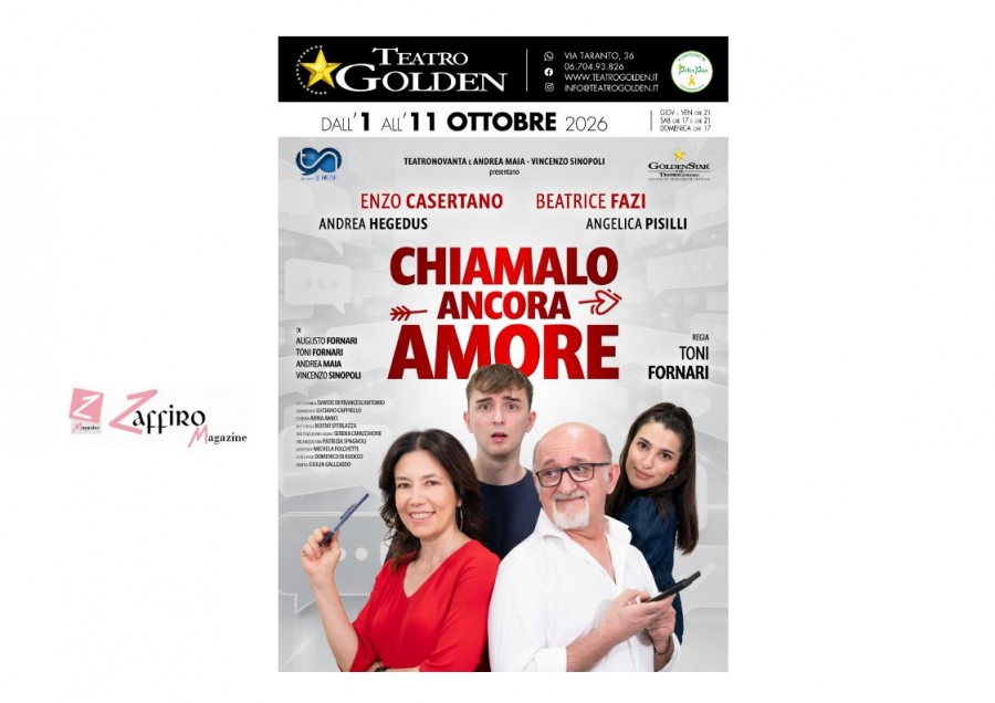 Al Teatro Golden Enzo Casertano, Beatrice Fazi in Chiamalo ancora amore